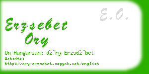 erzsebet ory business card
